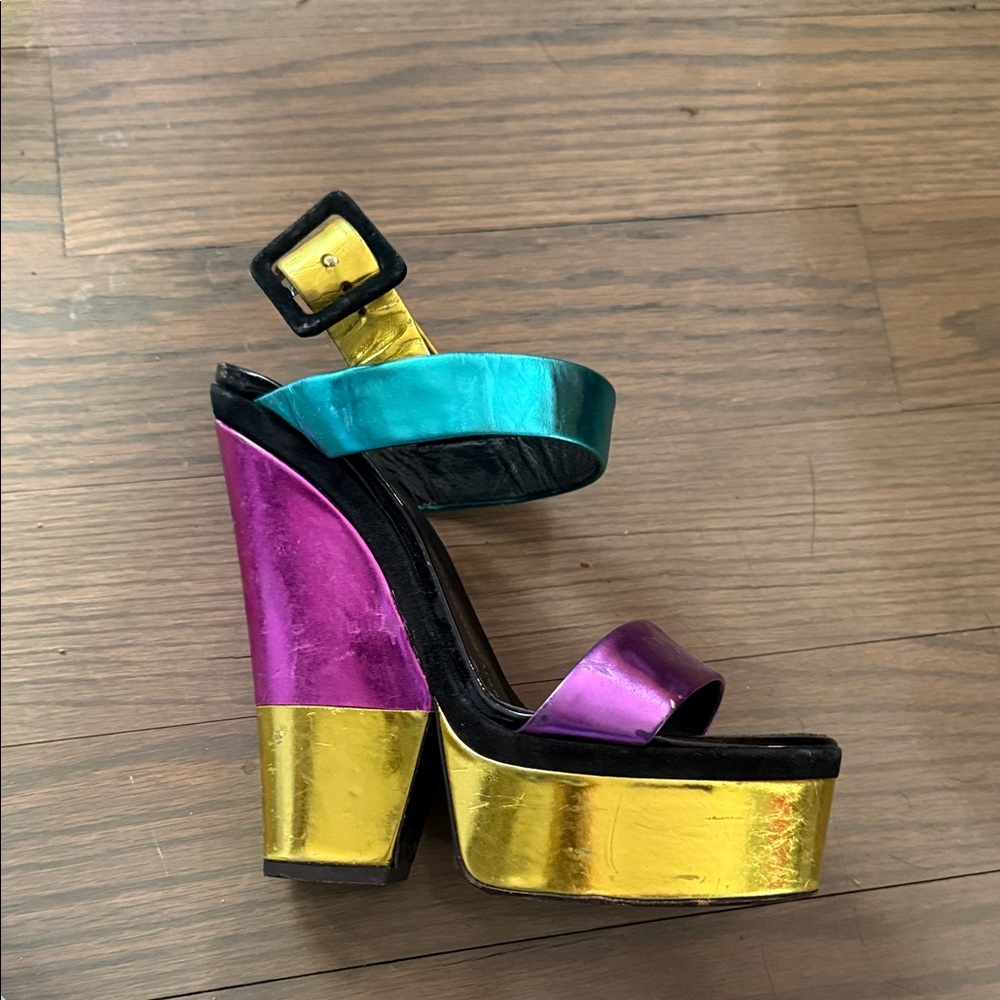 Giuseppe Zanotti Multicolor Platform Sandals - Picture 3 of 7